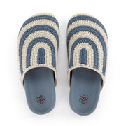 Bolinas Clog - Hand Crochet - Maritime Stripe