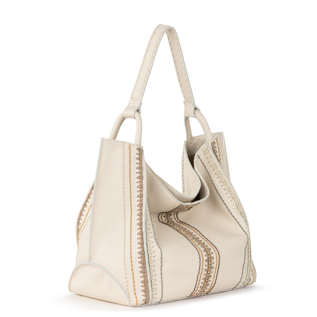 The Sak Los Feliz Large Tote - Leather - Stone Neutral Seminyak