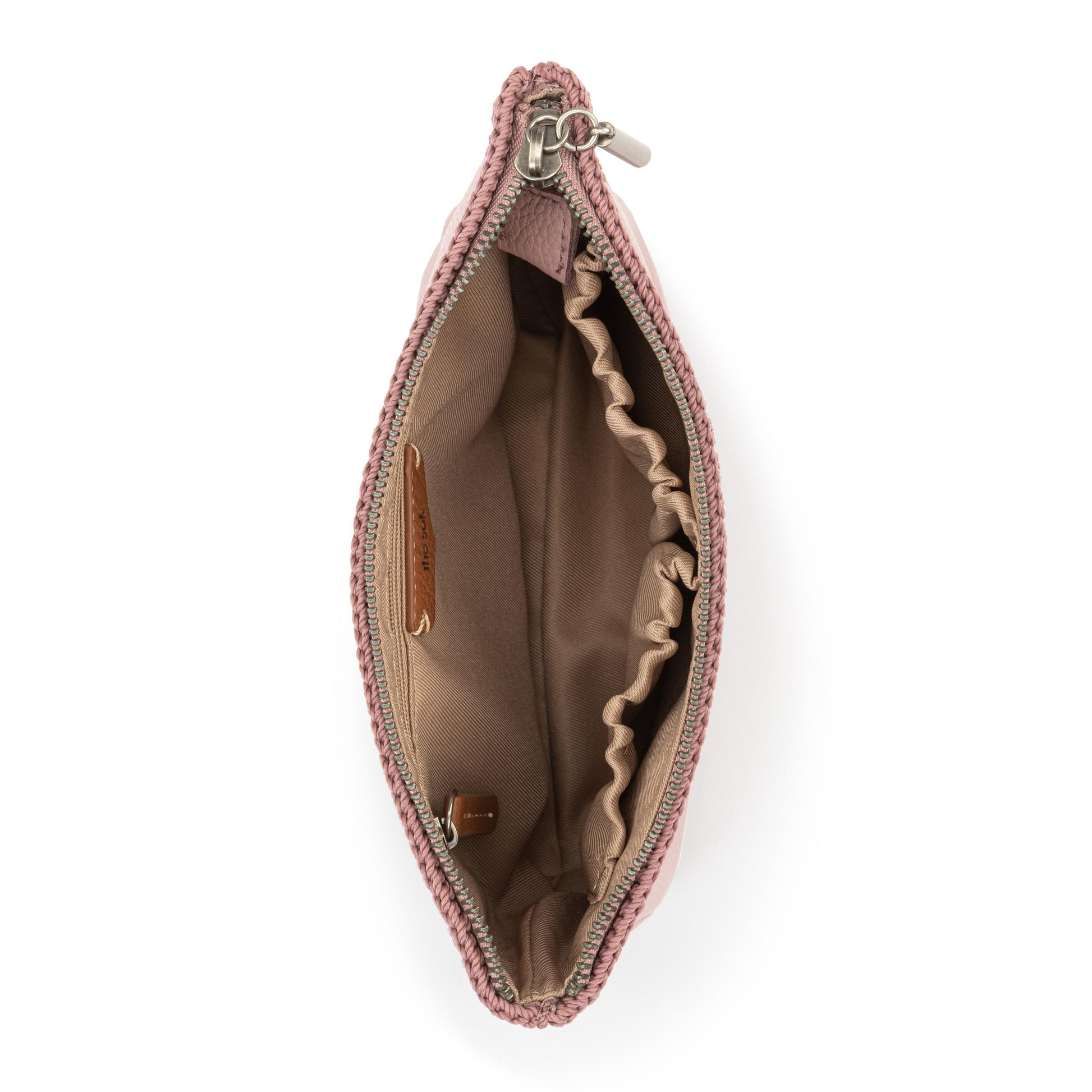 The Sak Essential Medium Pouch Leather - |Rosewood|