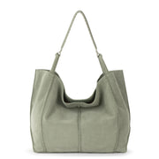 Los Feliz Large Tote - Leather - Meadow Suede