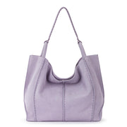 Los Feliz Large Tote - Leather - Orchid Suede