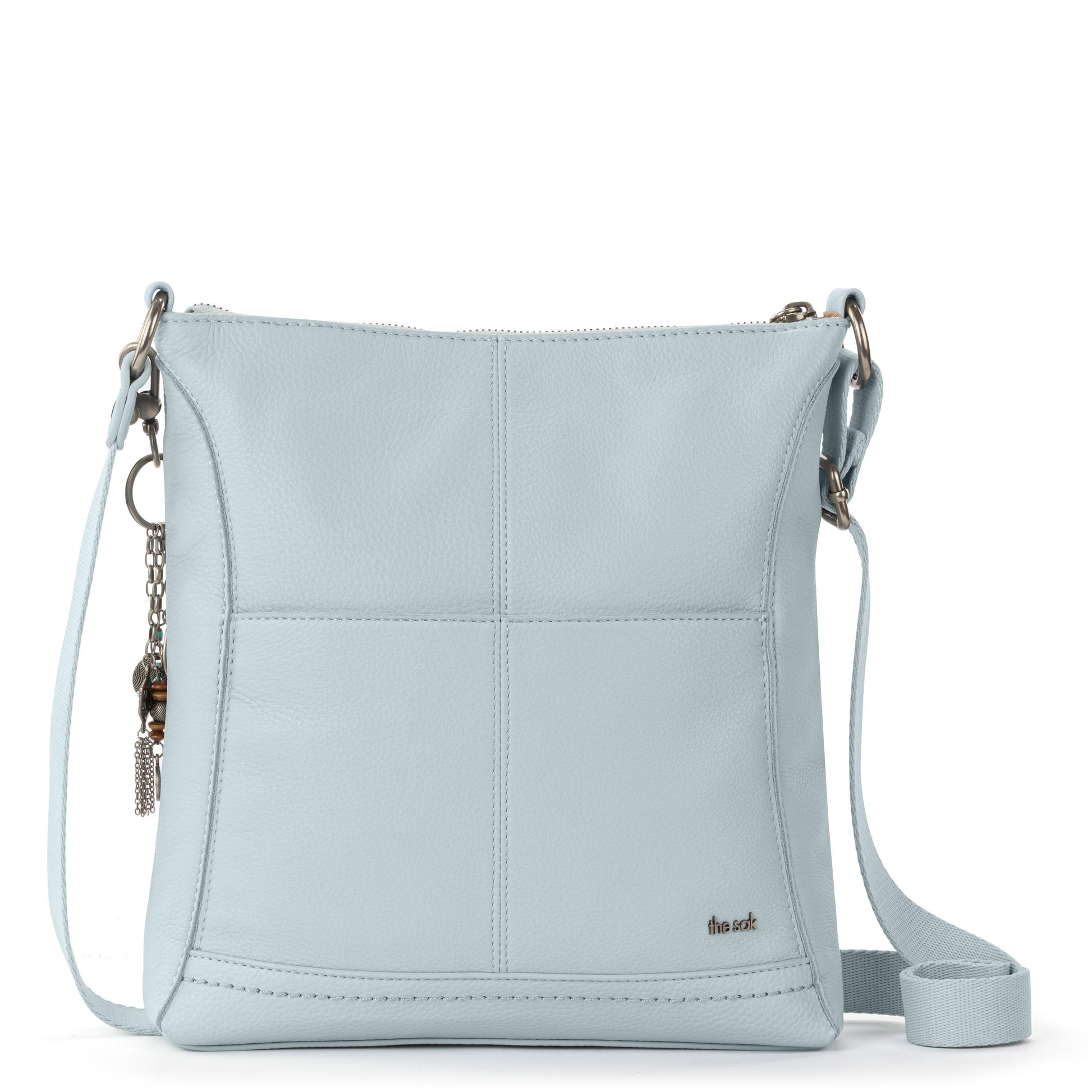 The Sak Lucia Crossbody Leather - |Ice Blue Stitch|