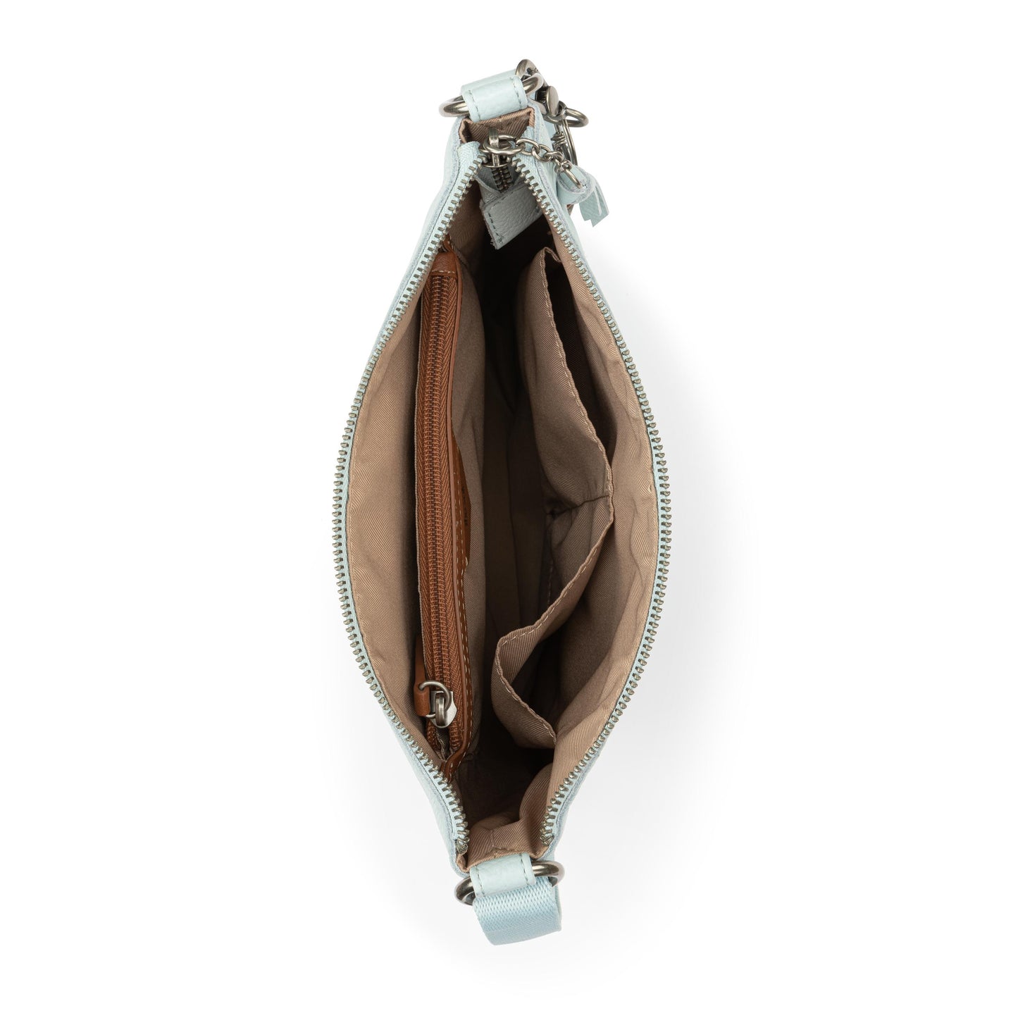 The Sak Lucia Crossbody Leather - |Ice Blue Stitch|