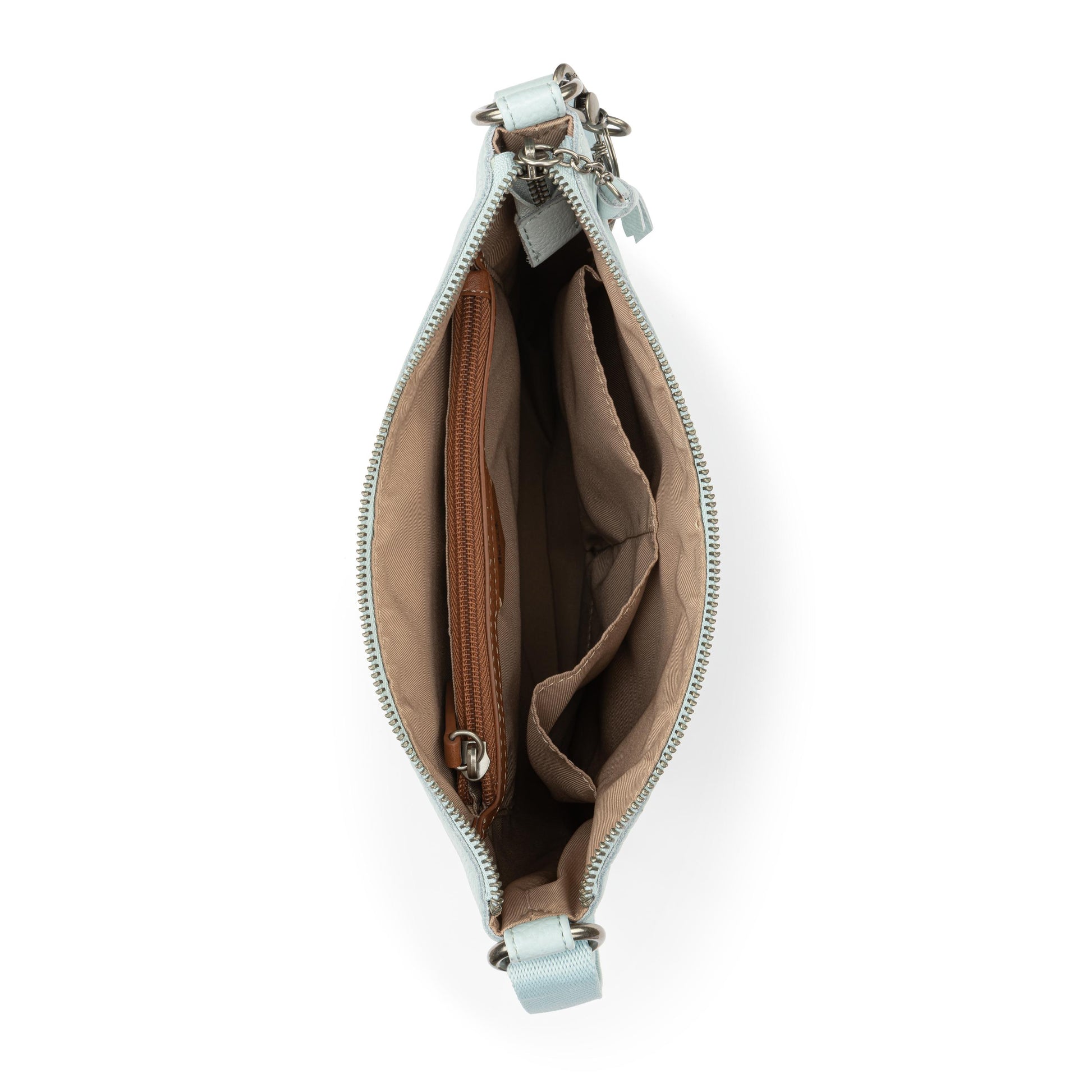 The Sak Lucia Crossbody Leather - |Ice Blue Stitch|