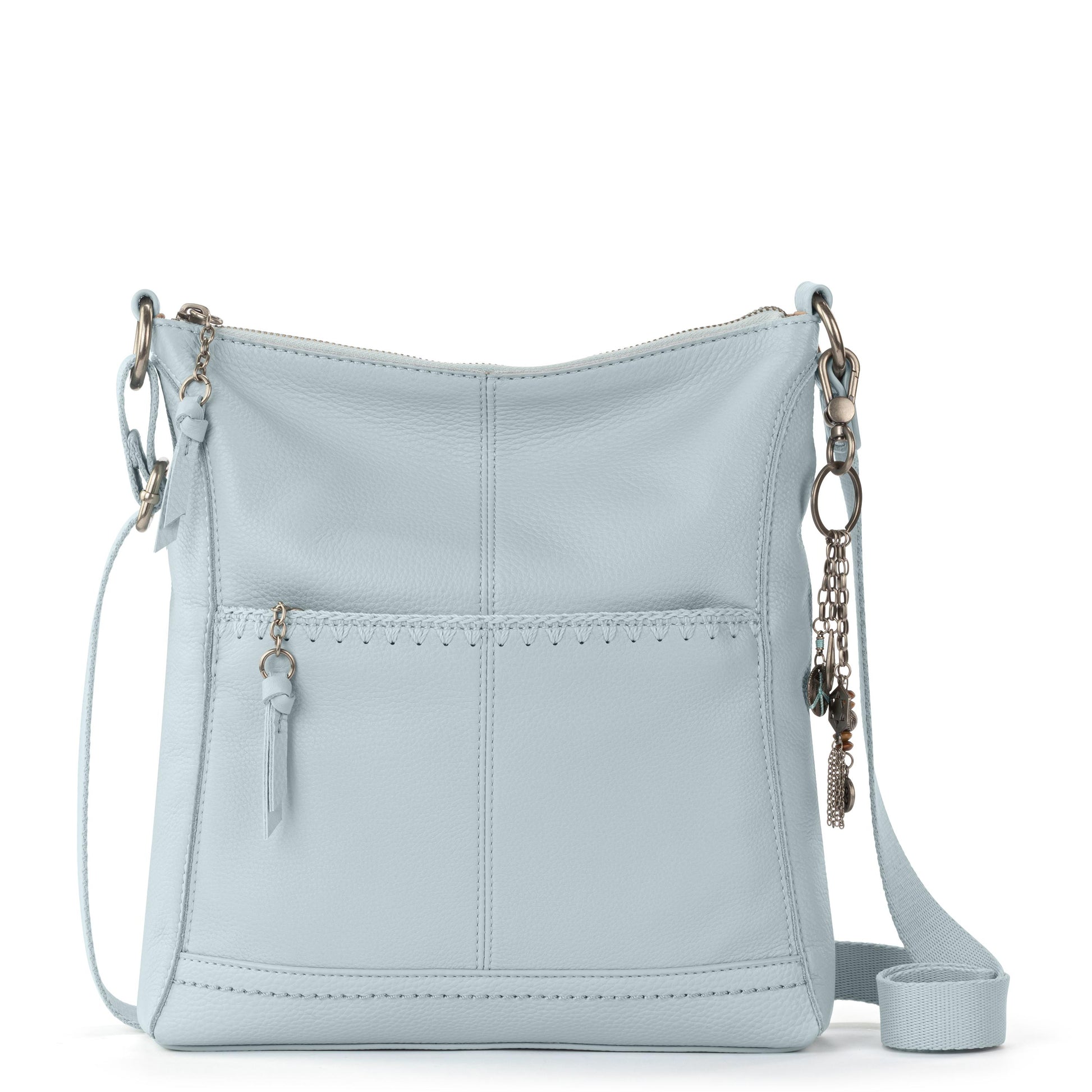 The Sak Lucia Crossbody Leather - |Ice Blue Stitch|