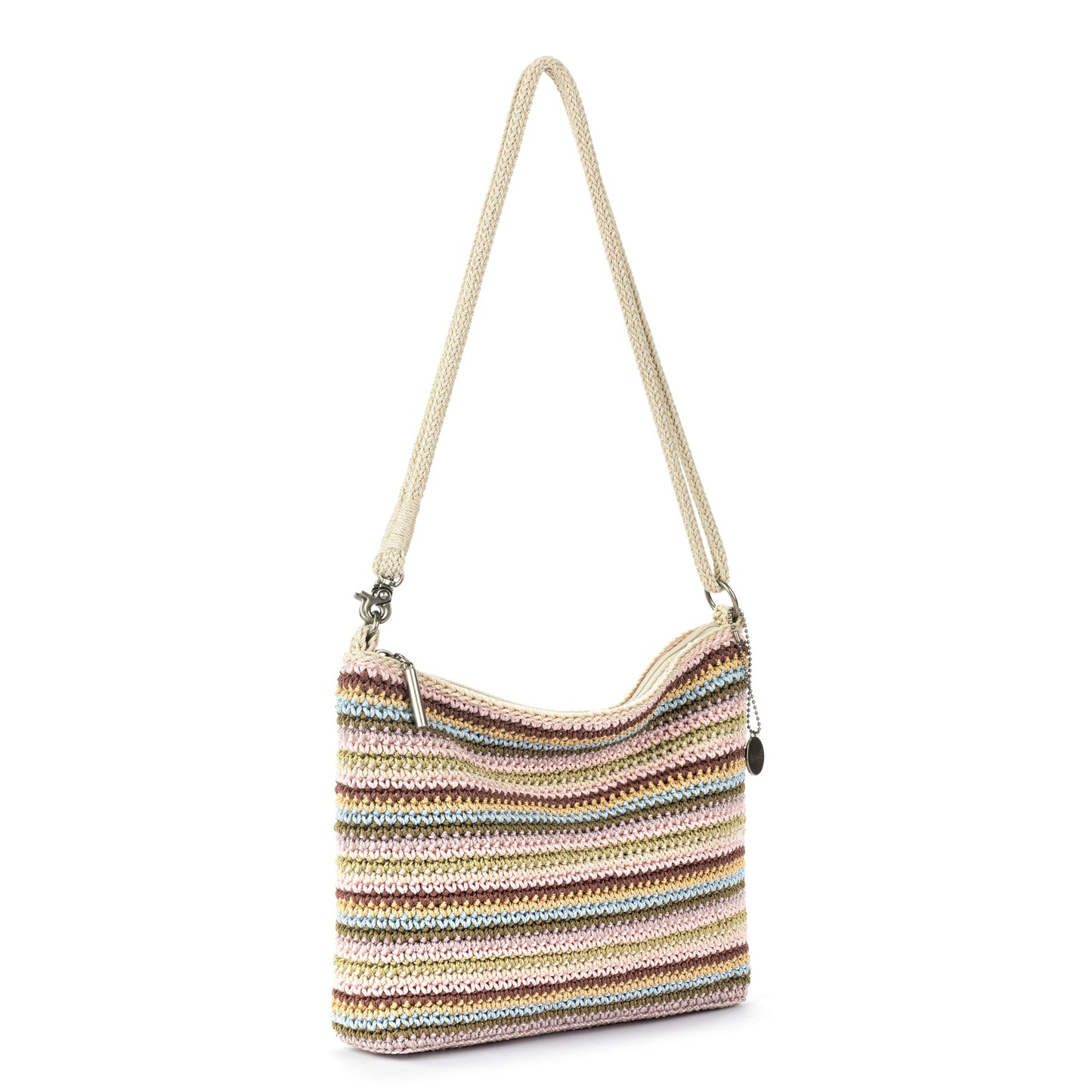 The Sak Lumi Crossbody Crochet - |Pink Multi Stripe|