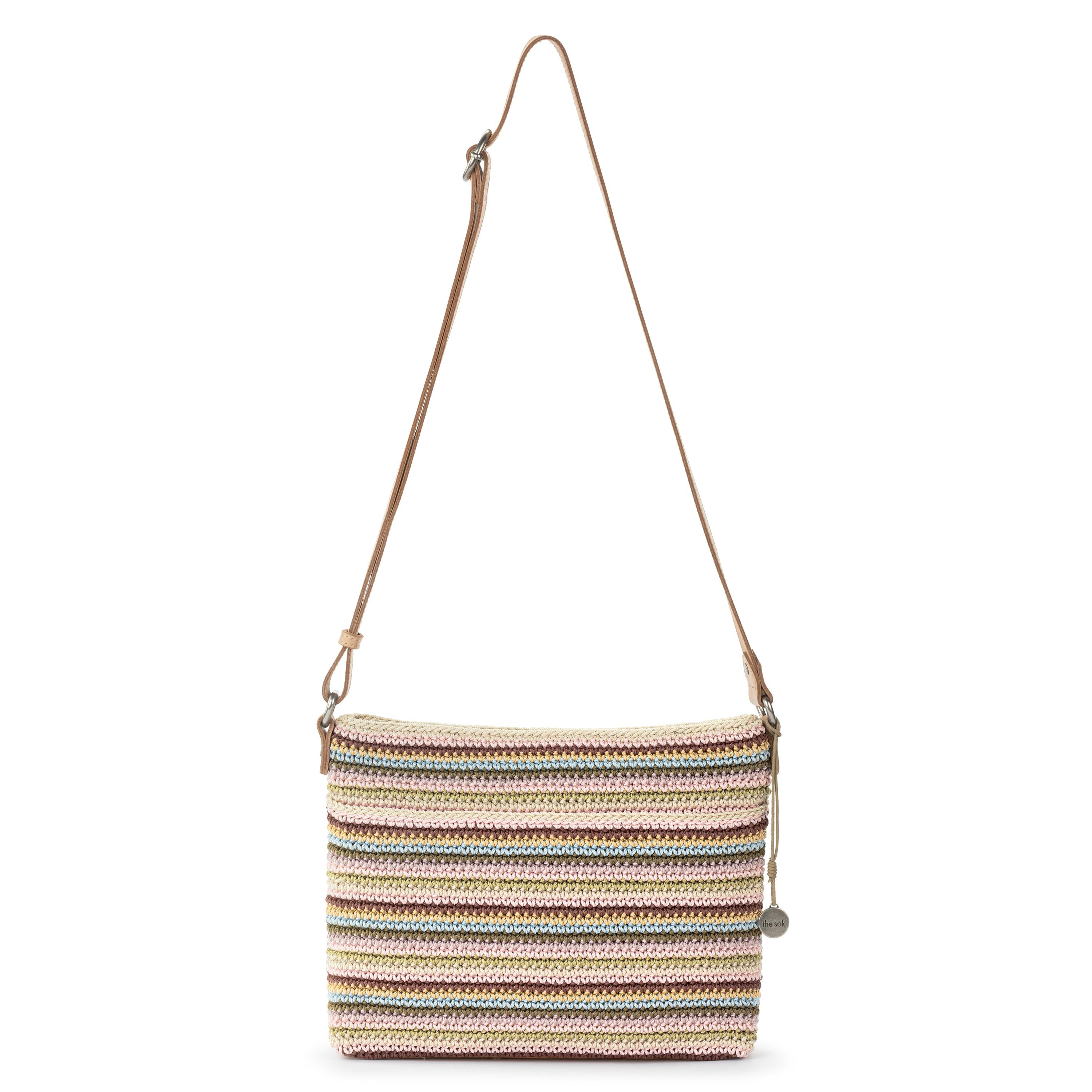The Sak Melrose Crossbody - Hand Crochet - Pink Multi Stripe