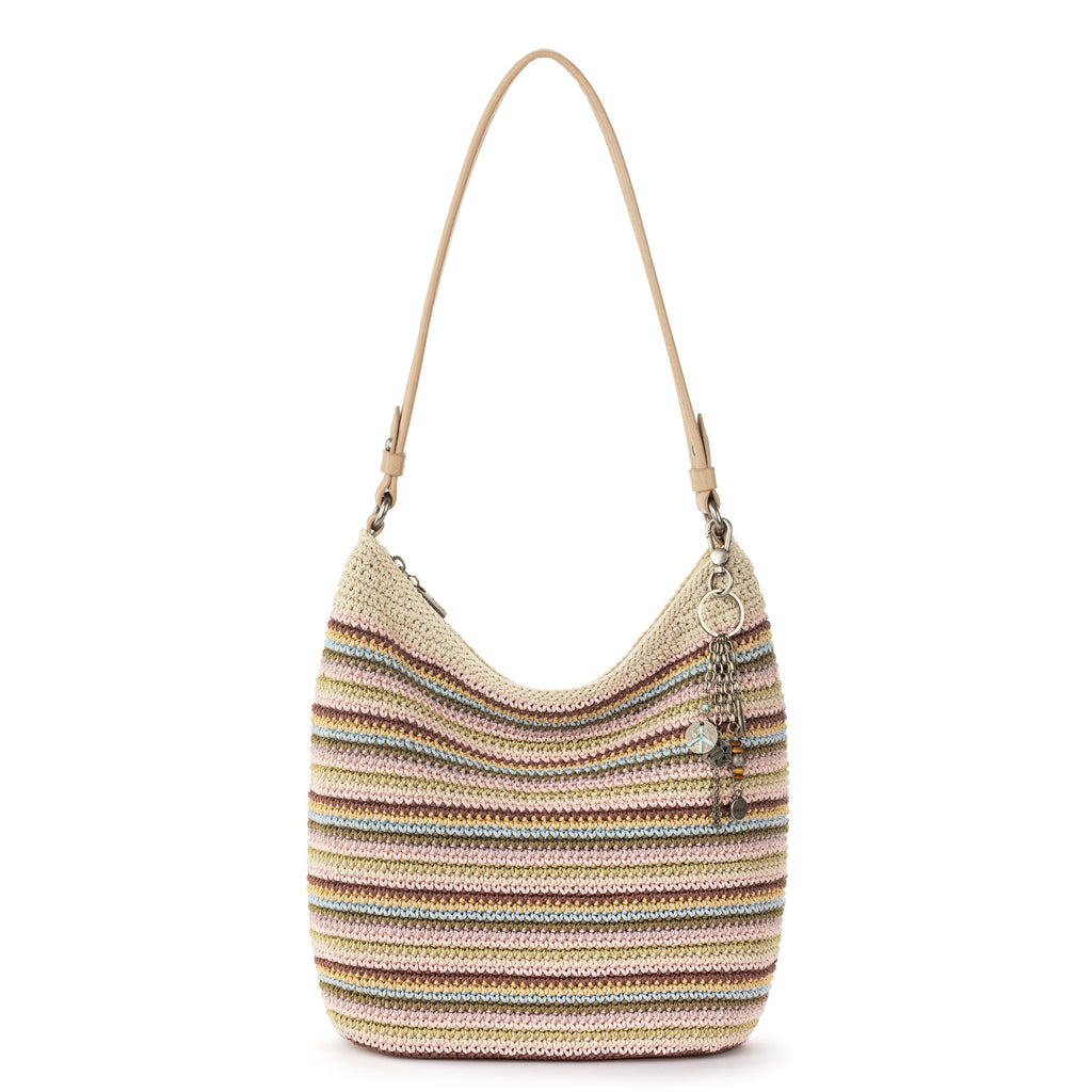 The Sak Sequoia Hobo - Hand Crochet - Pink Multi Stripe