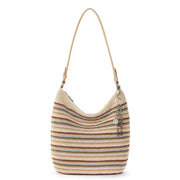 Sequoia Hobo - Hand Crochet - Pink Multi Stripe