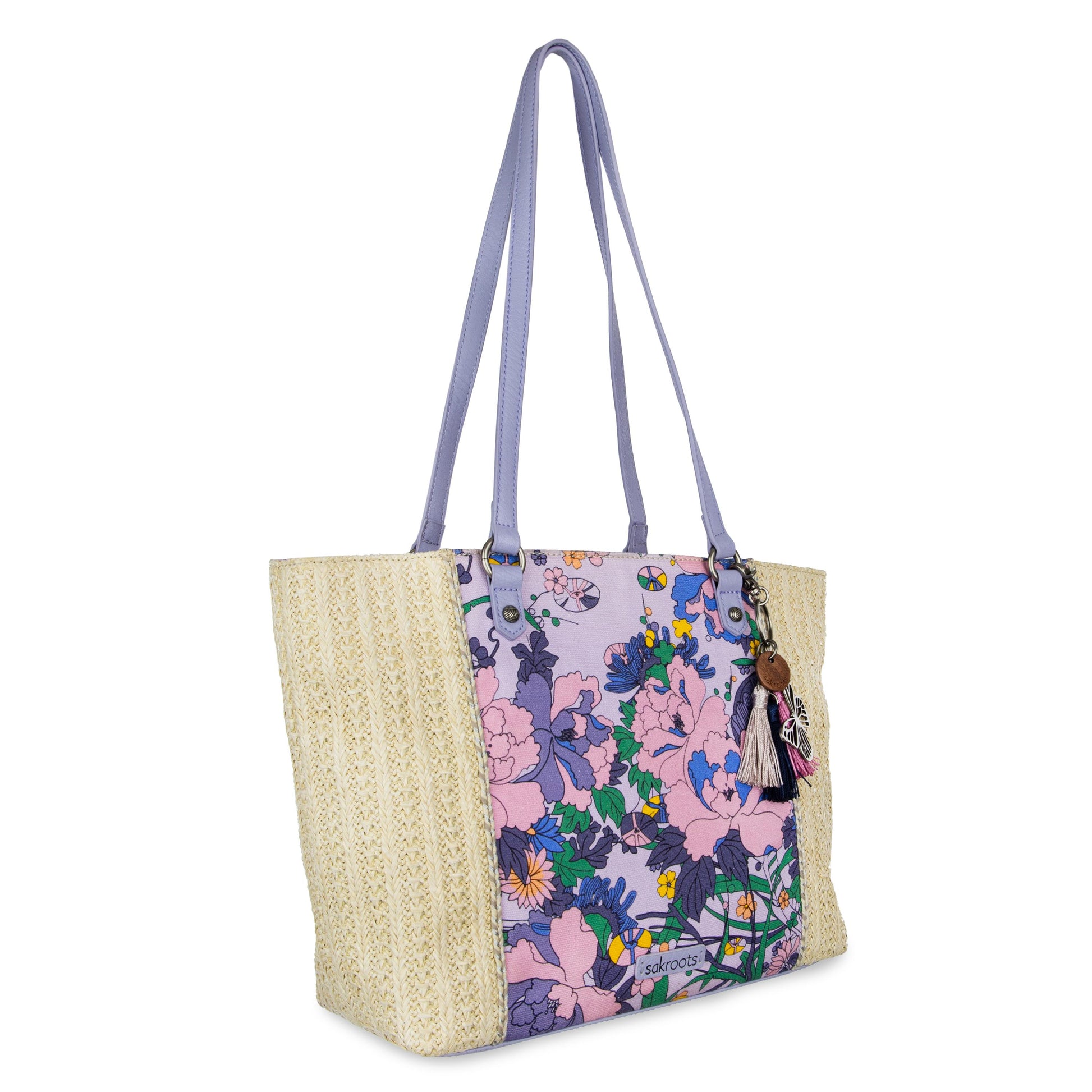 Sakroots Metro Tote EcoTwill - |Orchid Flower Power|