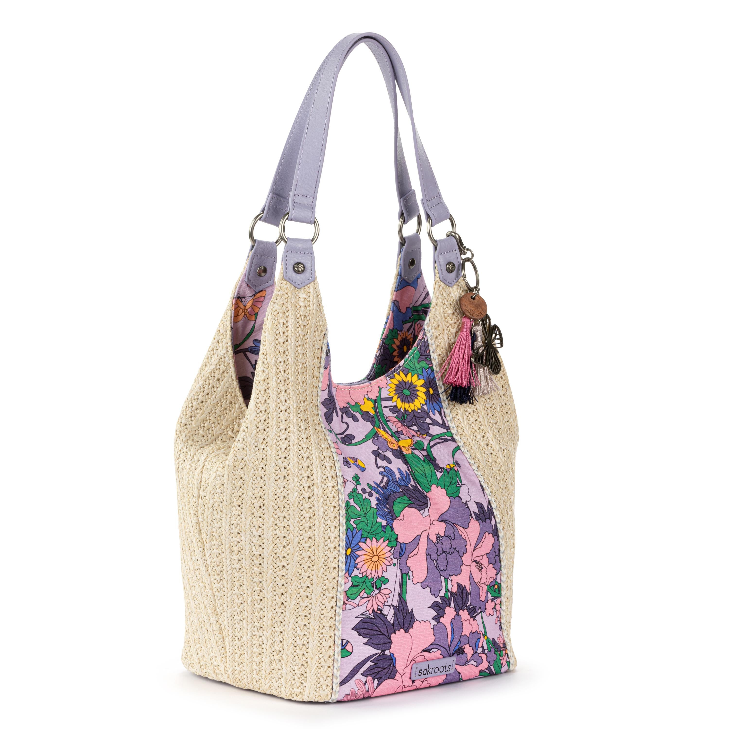Sakroots Roma Shopper - Straw - Orchid Flower Power