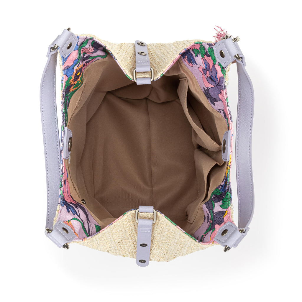 Sakroots Roma Shopper - Straw - Orchid Flower Power