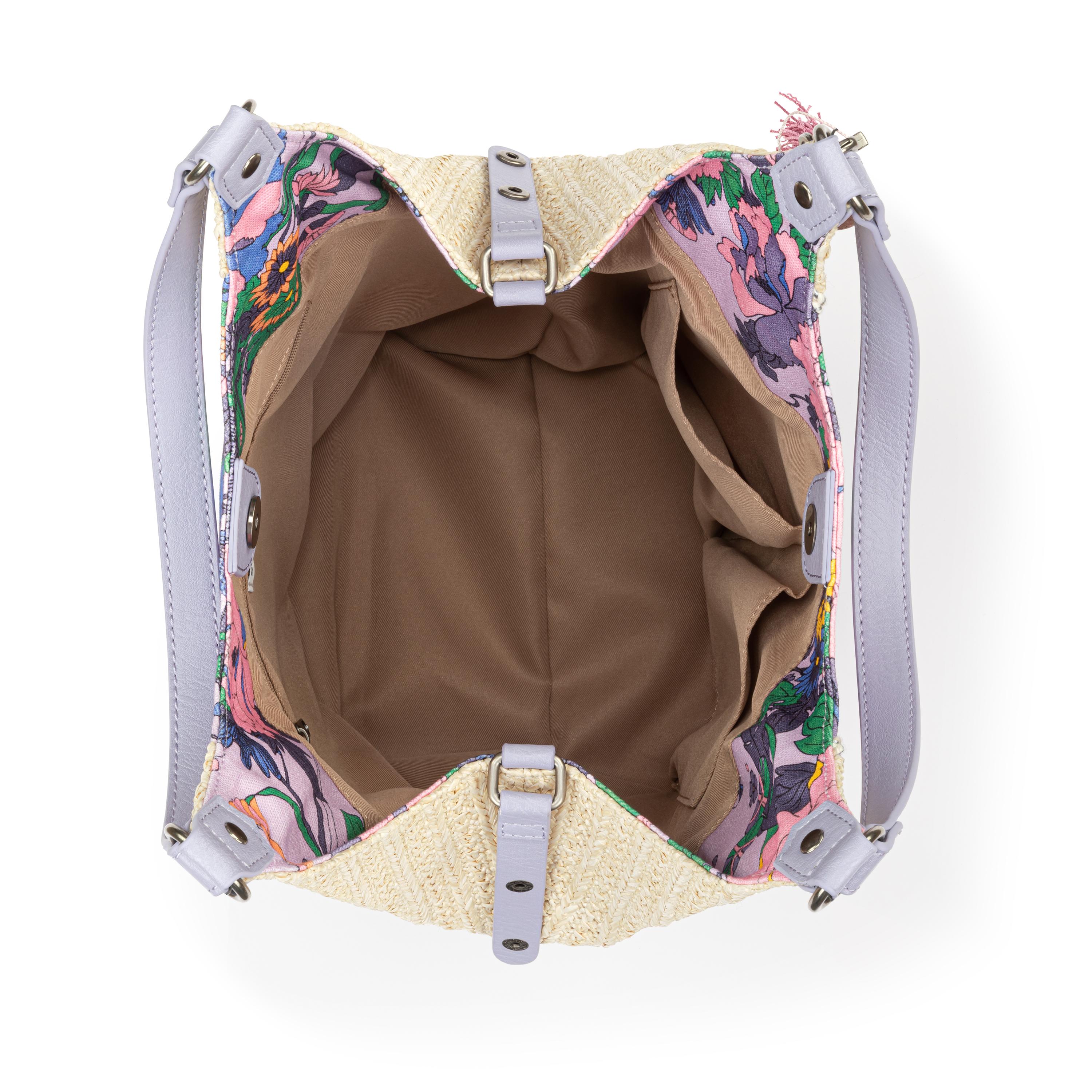 Sakroots Roma Shopper - Straw - Orchid Flower Power