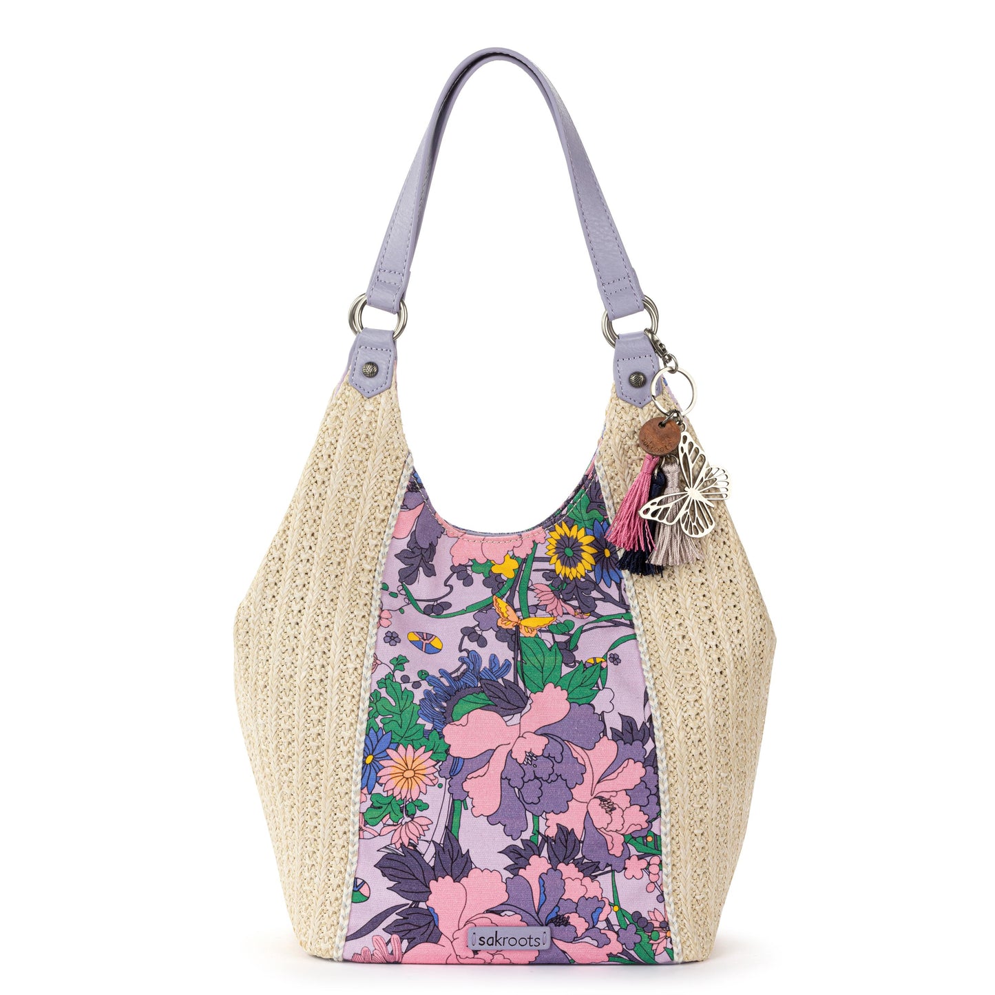 Sakroots Roma Shopper Straw - |Orchid Flower Power|