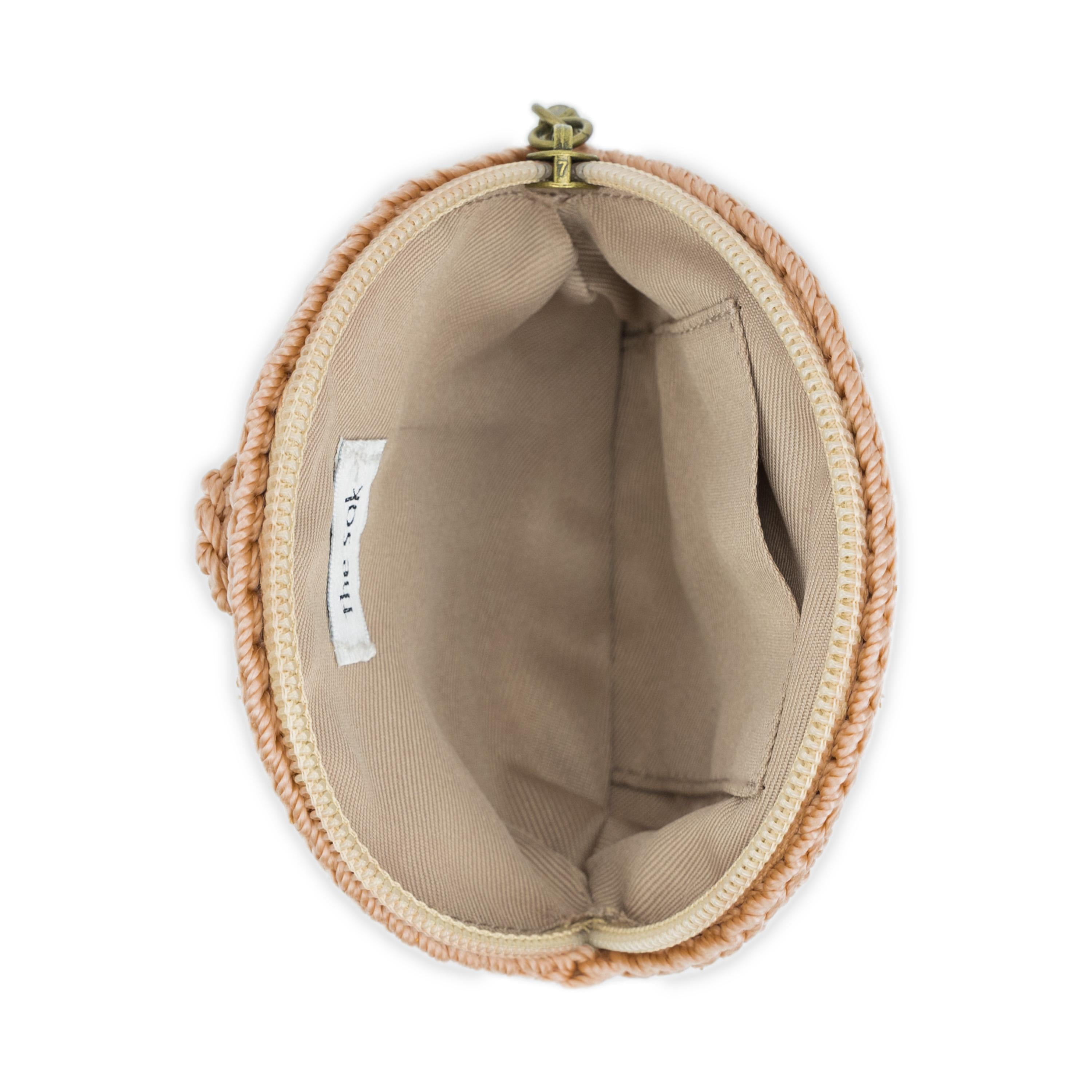 The Sak Circle Coin Pouch - Hand Crochet - Bamboo Stone Heart