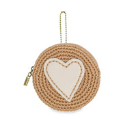 Circle Coin Pouch - Hand Crochet - Bamboo Stone Heart