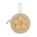 The Sak Circle Coin Pouch - Hand Crochet - Natural Buttercup Flower