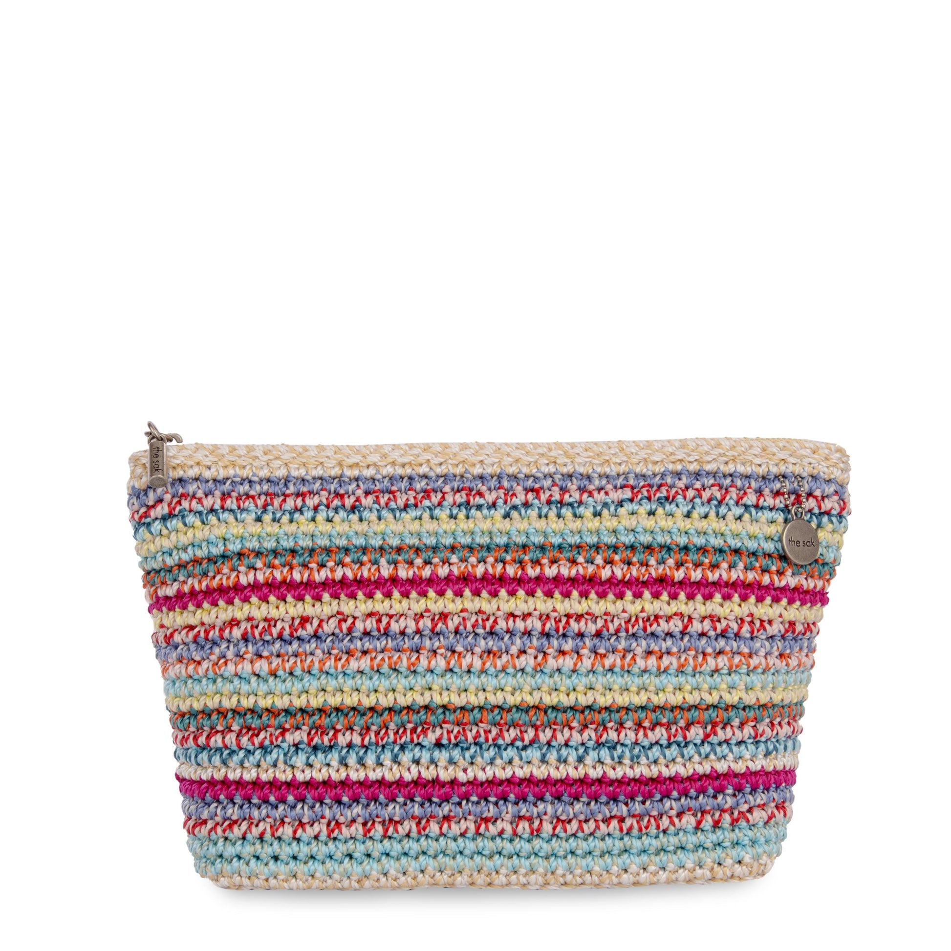The Sak Essential Medium Pouch Crochet - |Eden Stripe|