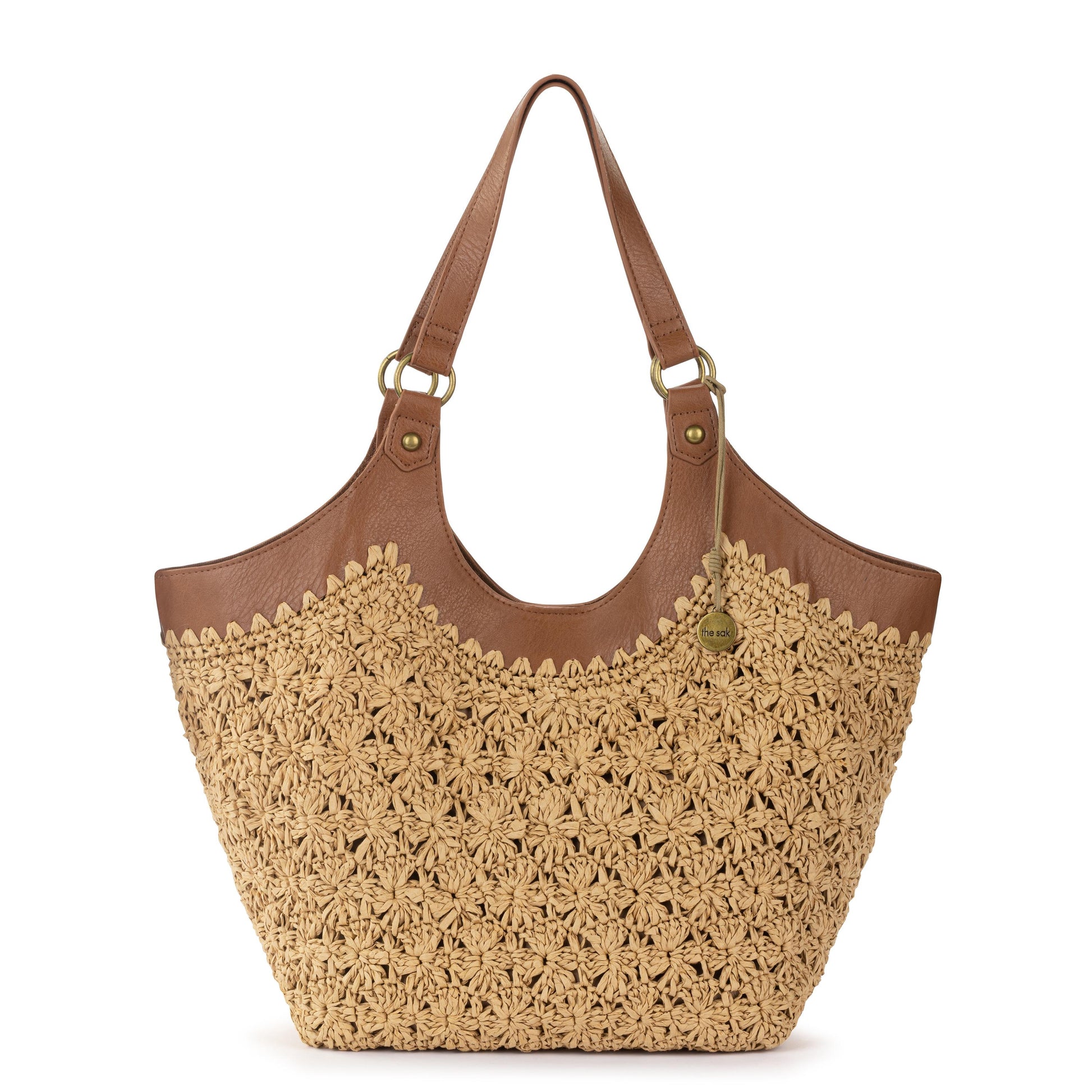 Sakroots Roma Shopper Straw - |Natural Primrose Straw|