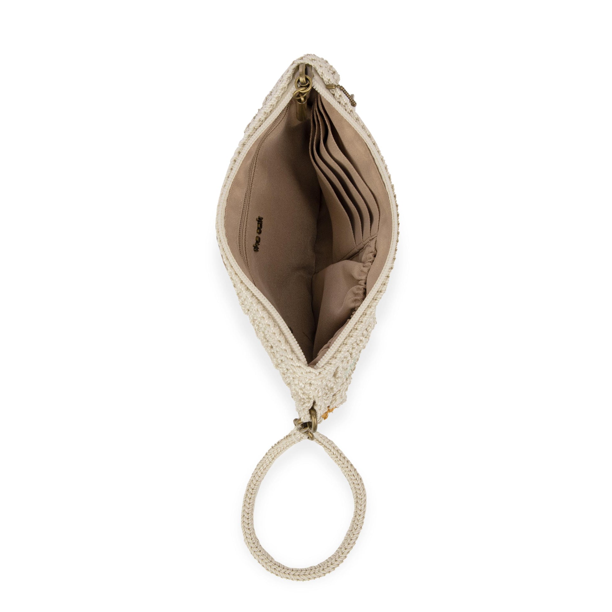 The Sak Vita Wristlet Crochet - |Natural Multi Flower|