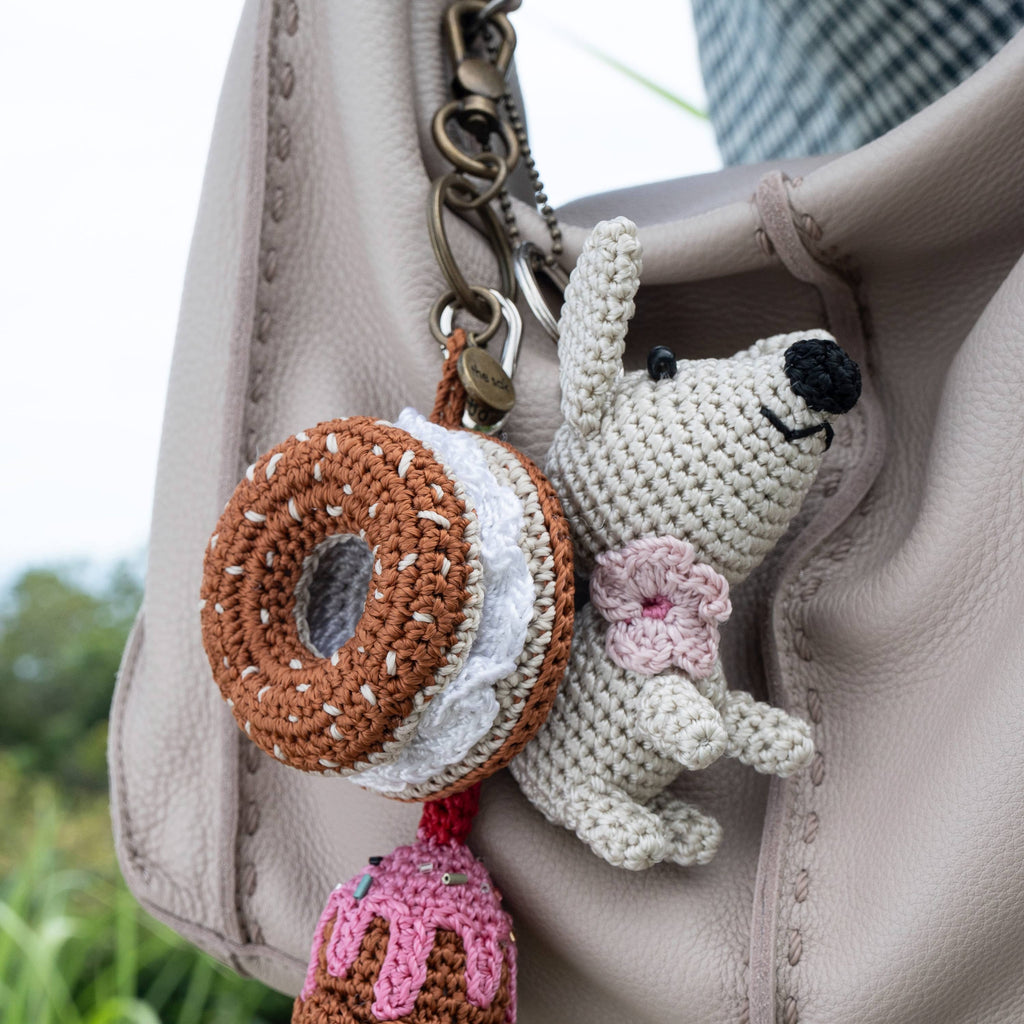 The Sak Yarnicharmz Dangle - Hand Crochet - Bagel