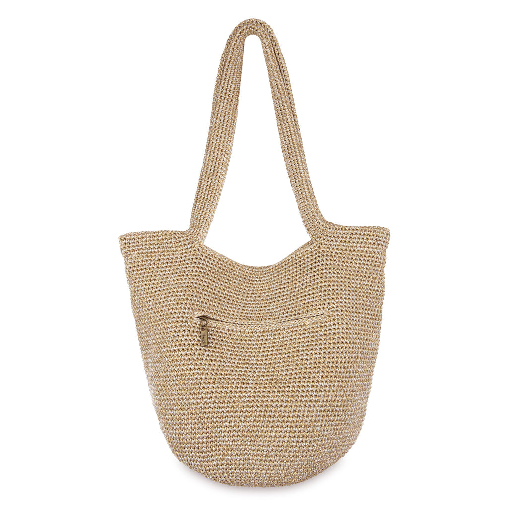 The Sak 120 Tote - Hand Crochet - Bamboo Static