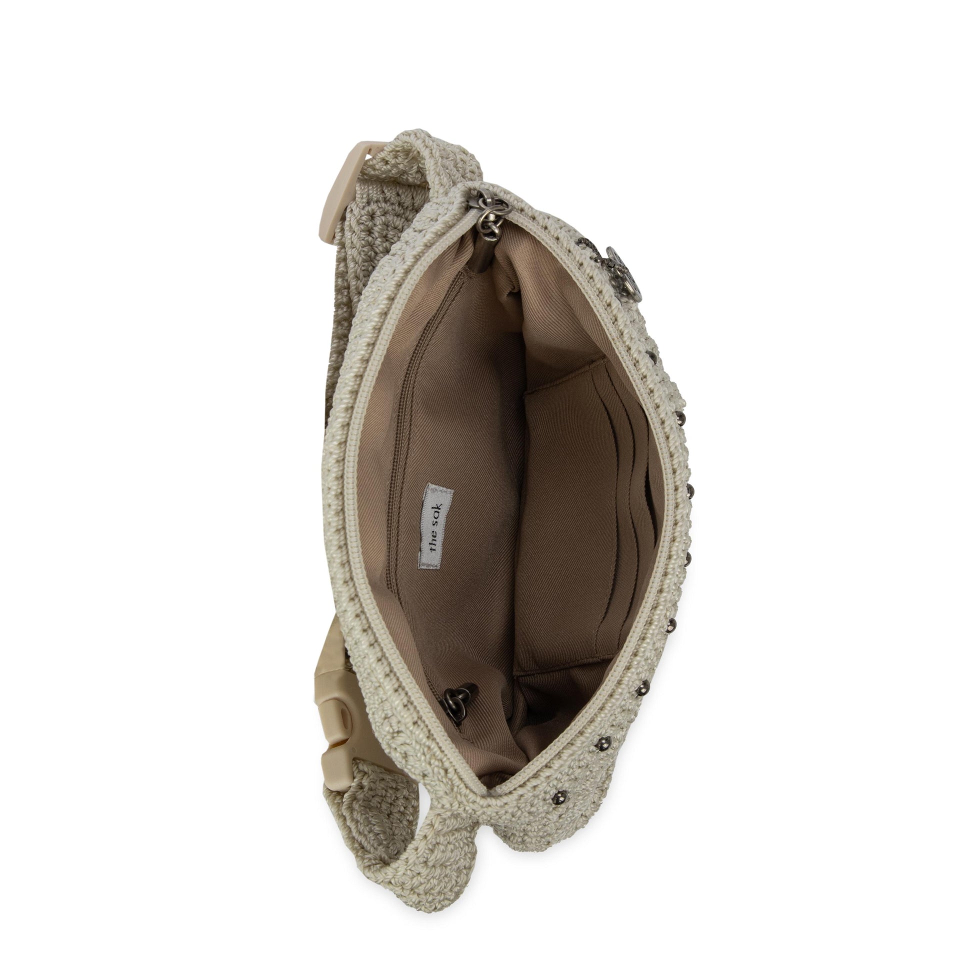 The Sak Caraway Small Belt Bag Crochet - Natural Medallion