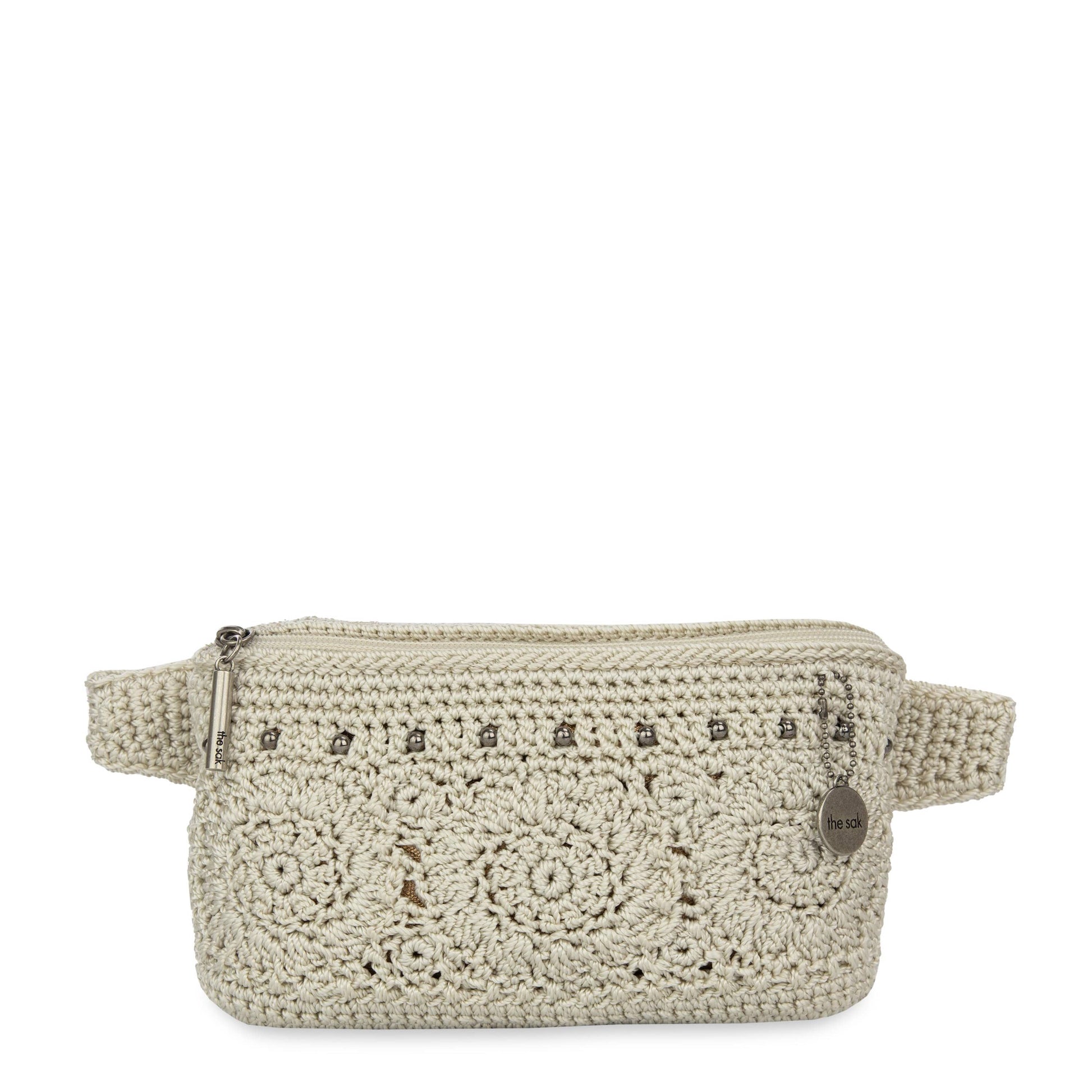 The Sak Caraway Small Belt Bag Crochet - Natural Medallion