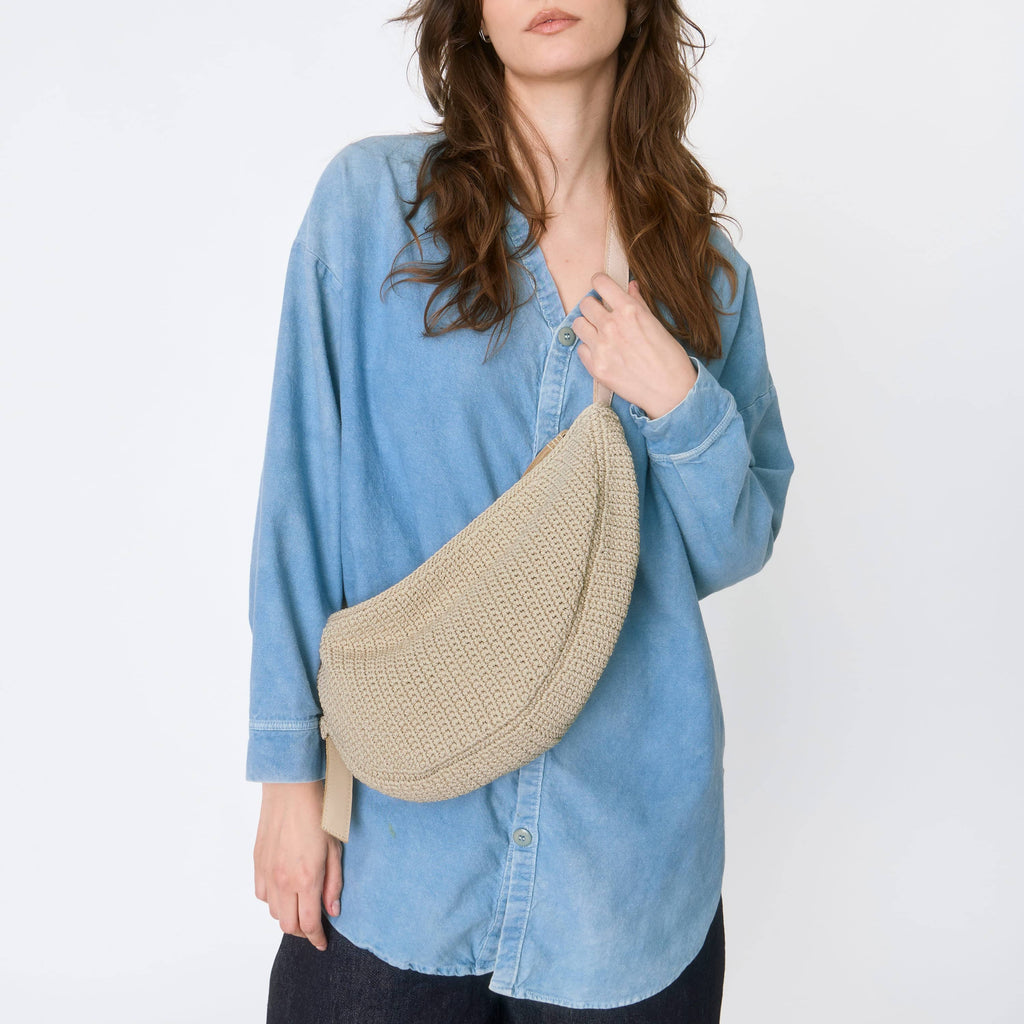 The Sak Tess Large Sling - Hand Crochet - Ecru