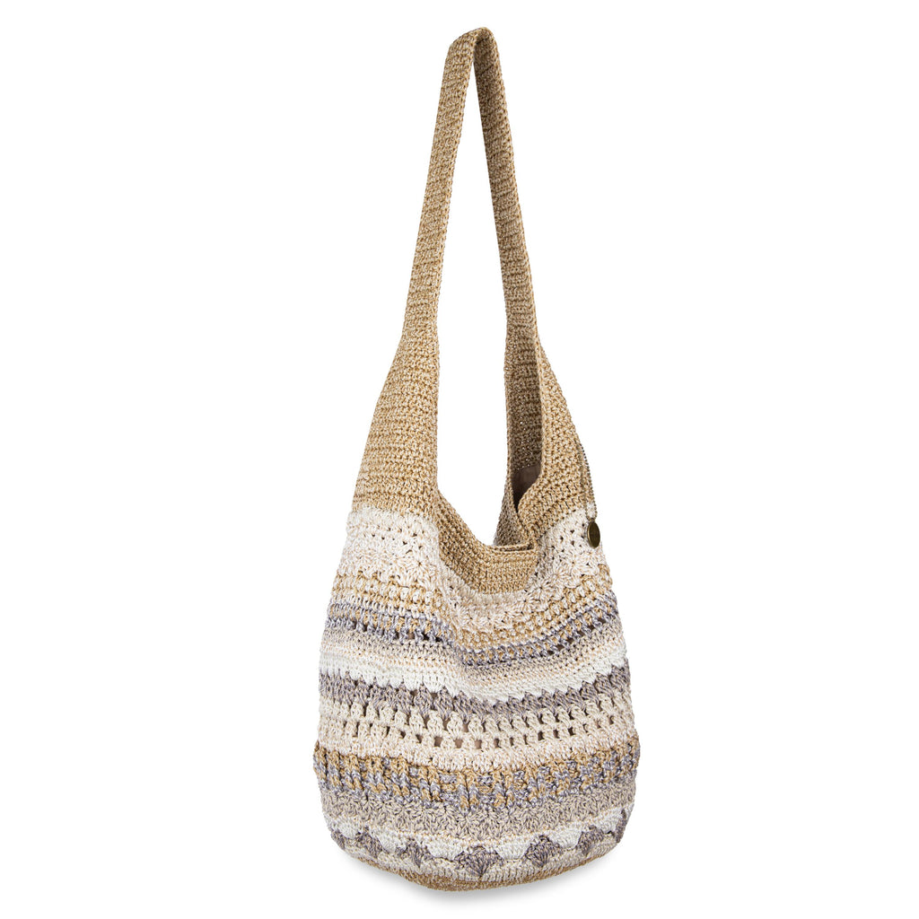 The Sak 120 Hobo - Hand Crochet - Sand Stripe