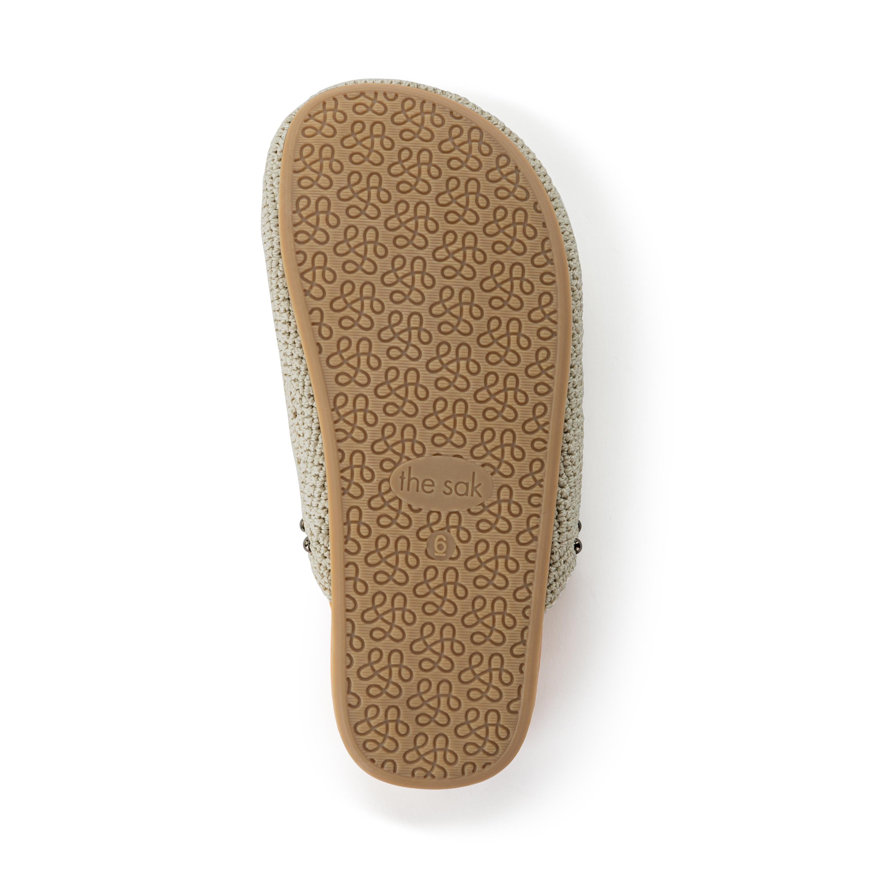 The Sak Bolinas Clog - Hand Crochet - Natural Grey Medallion