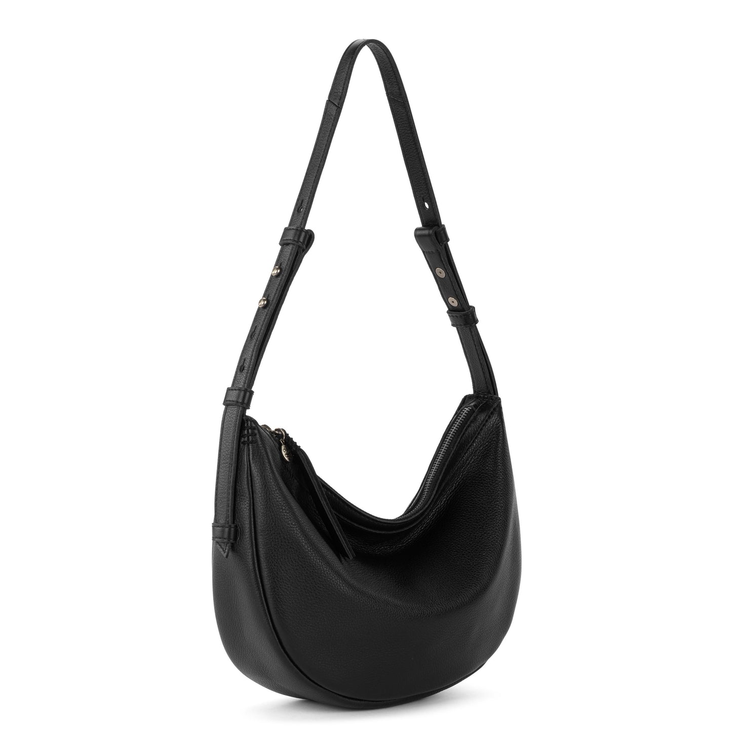 The Sak Tess Crescent Shoulder Bag - Leather - Black