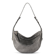 Tess Shoulder Bag - Leather - Dark Silver