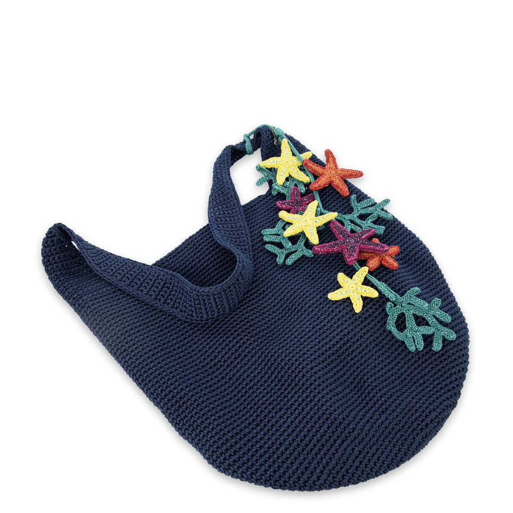 The Sak 120 Hobo - Hand Crochet - Denim Ocean