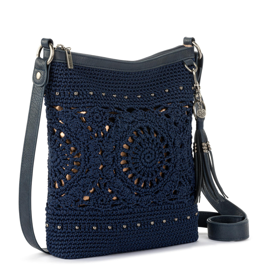 The Sak Lucia Crossbody - Hand Crochet - Denim Medallion