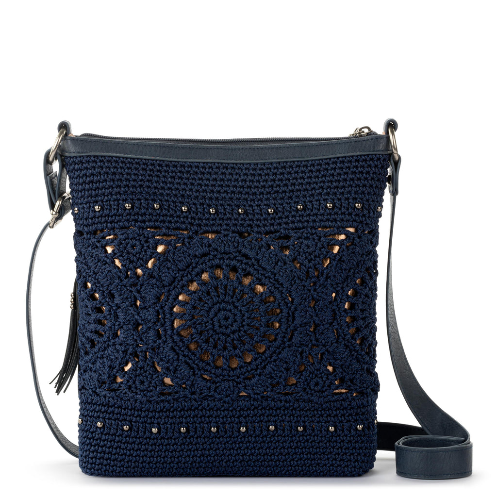The Sak Lucia Crossbody - Hand Crochet - Denim Medallion