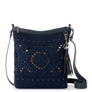 Lucia Crossbody - Hand Crochet - Denim Medallion