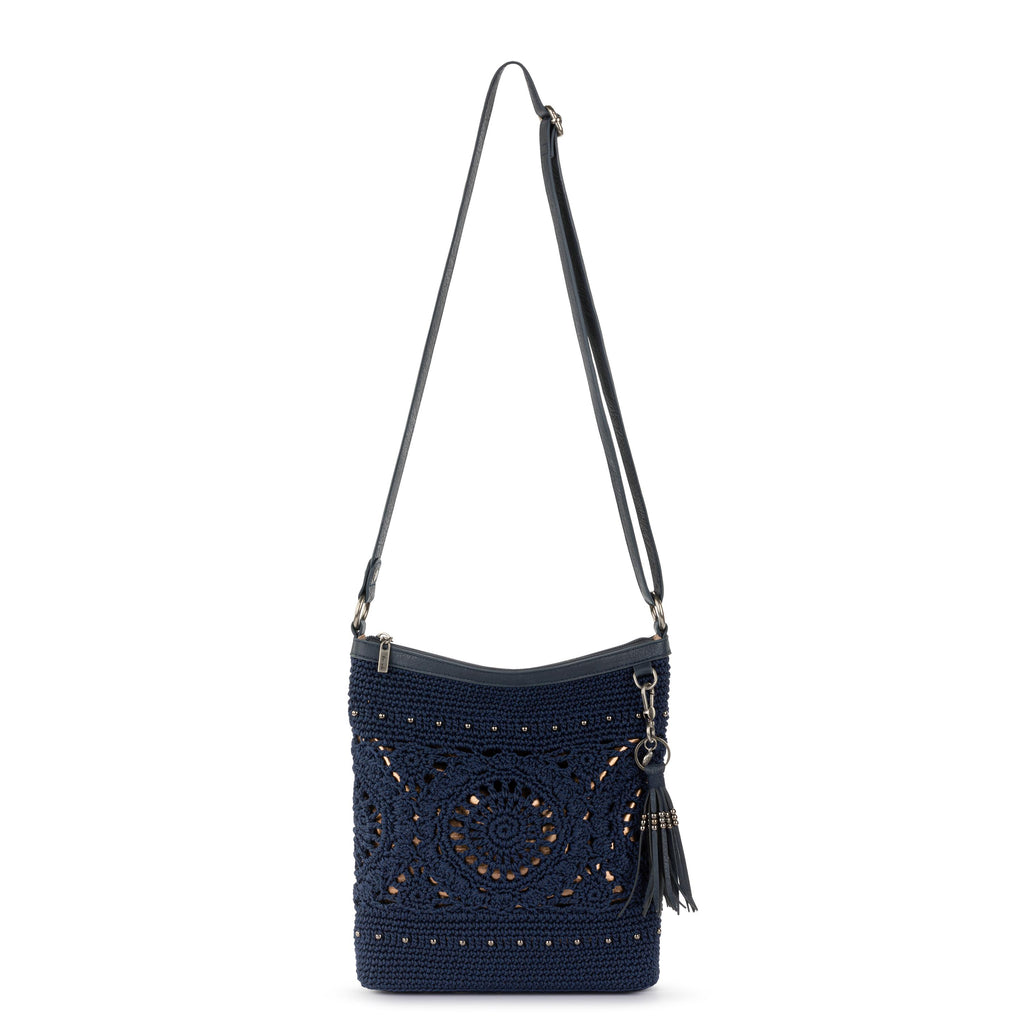 The Sak Lucia Crossbody - Hand Crochet - Denim Medallion