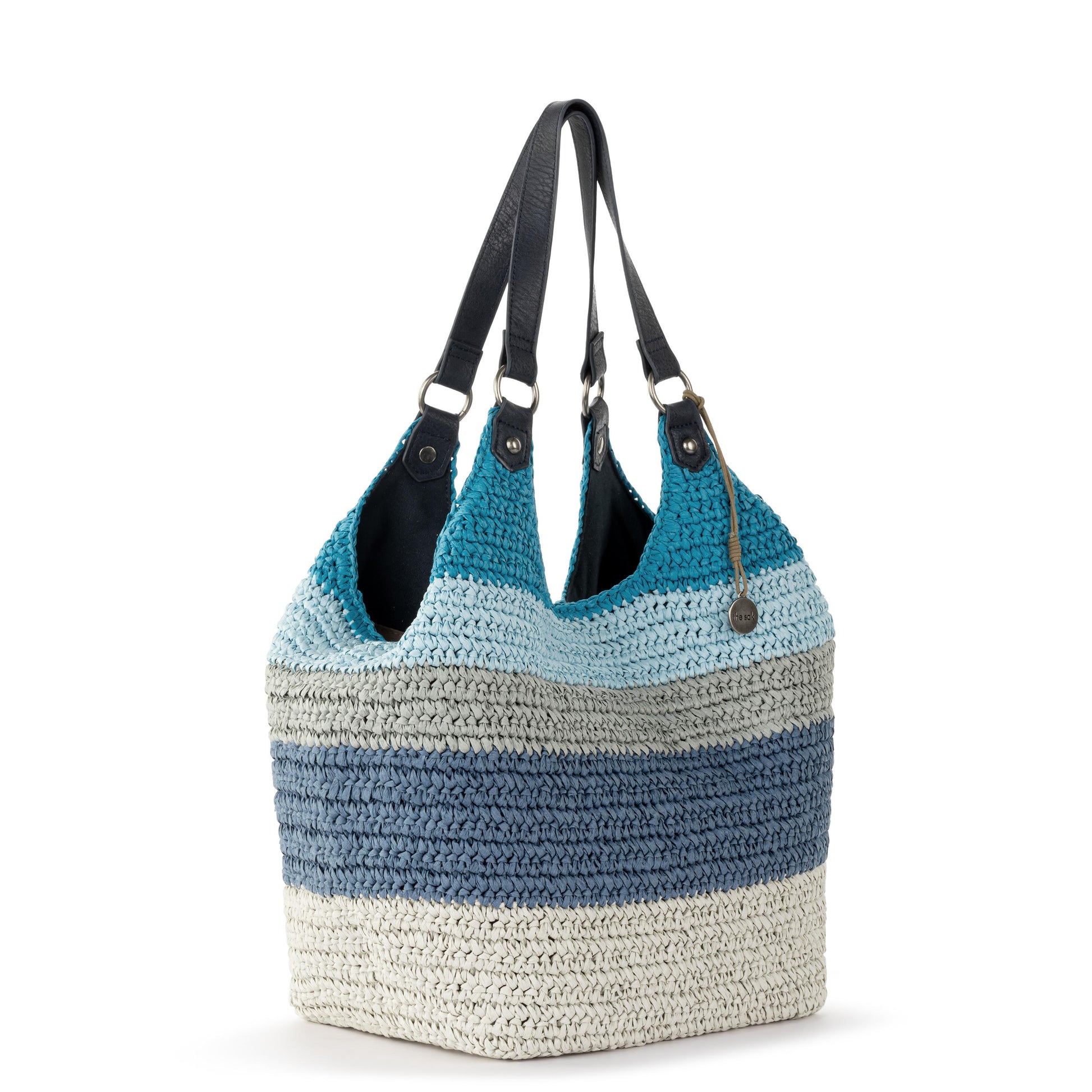 Sakroots Roma Shopper Straw - Ocean Stripe