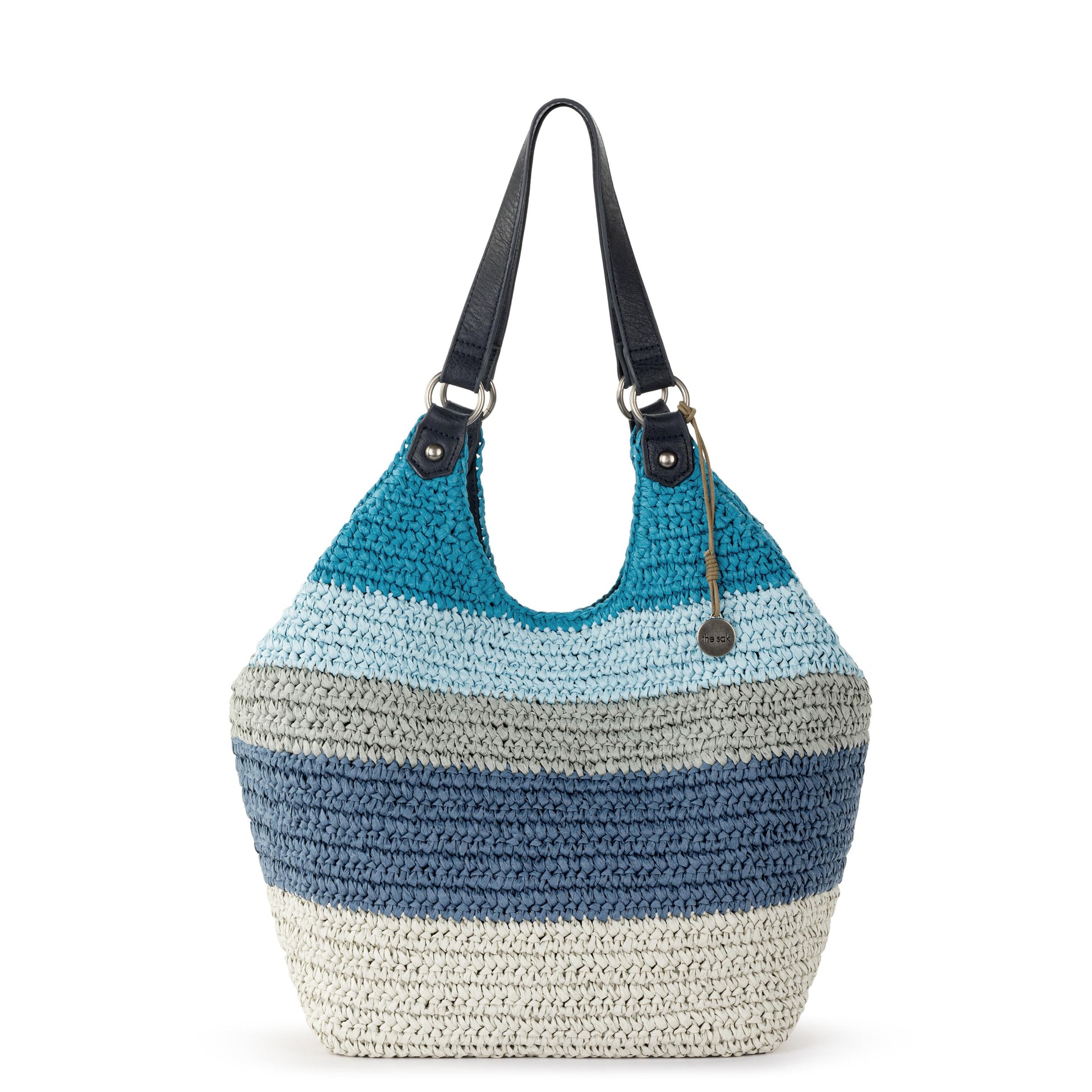 Sakroots Roma Shopper Straw - Ocean Stripe