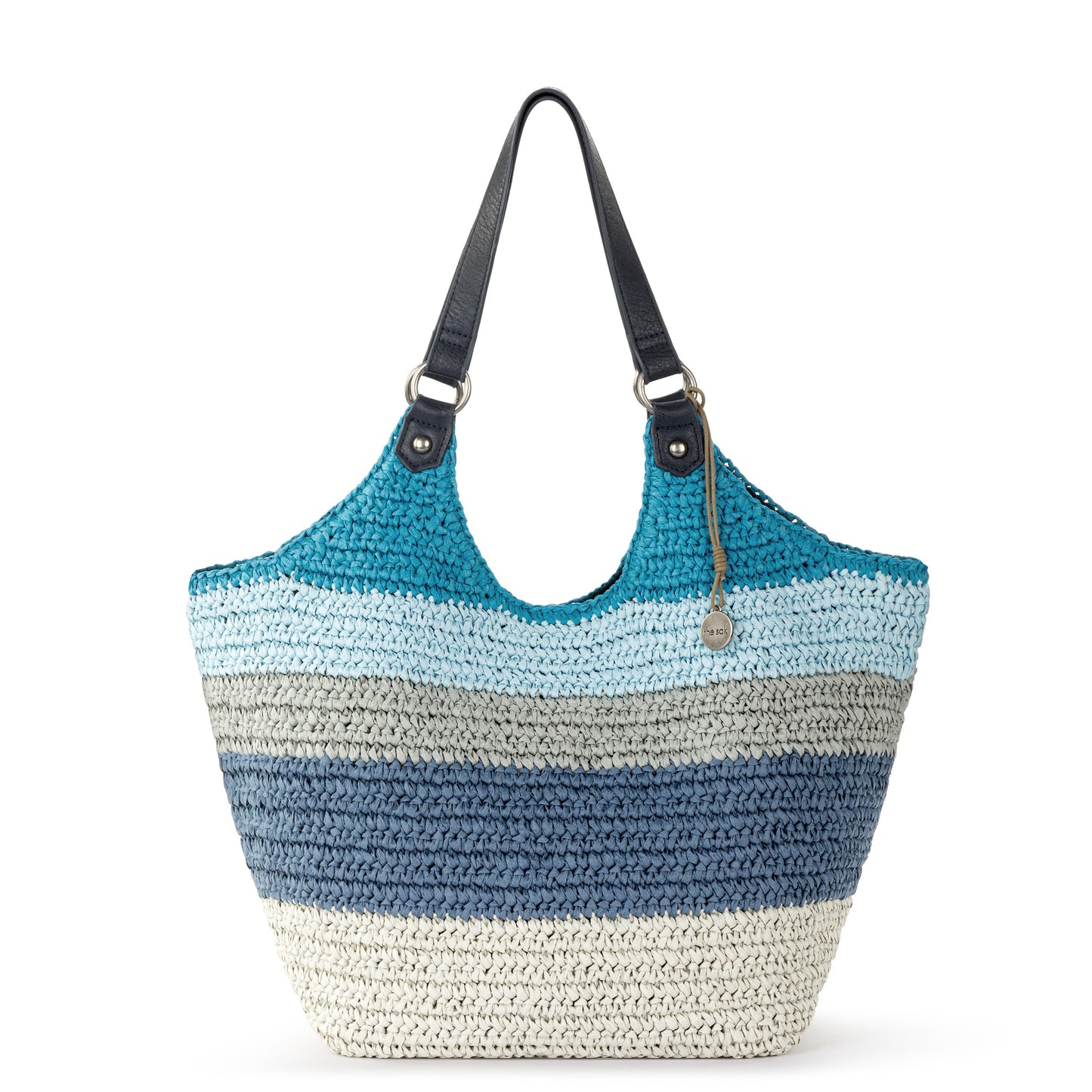Sakroots Roma Shopper Straw - Ocean Stripe
