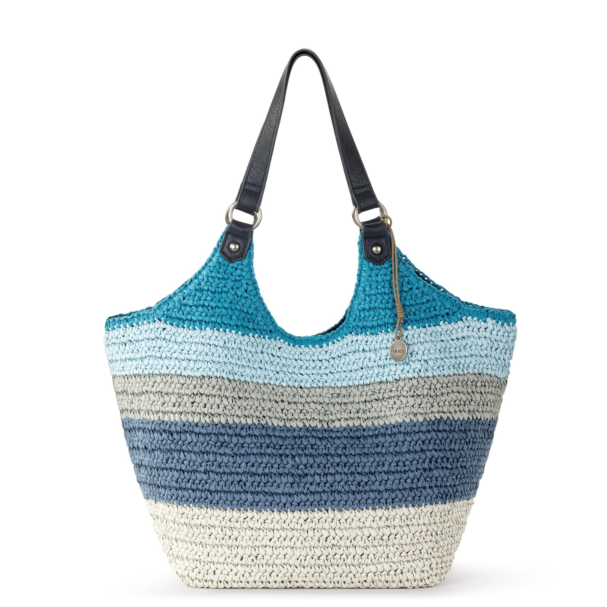 Sakroots Roma Shopper Straw - Ocean Stripe