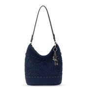 Sequoia Hobo - Hand Crochet - Denim Medallion