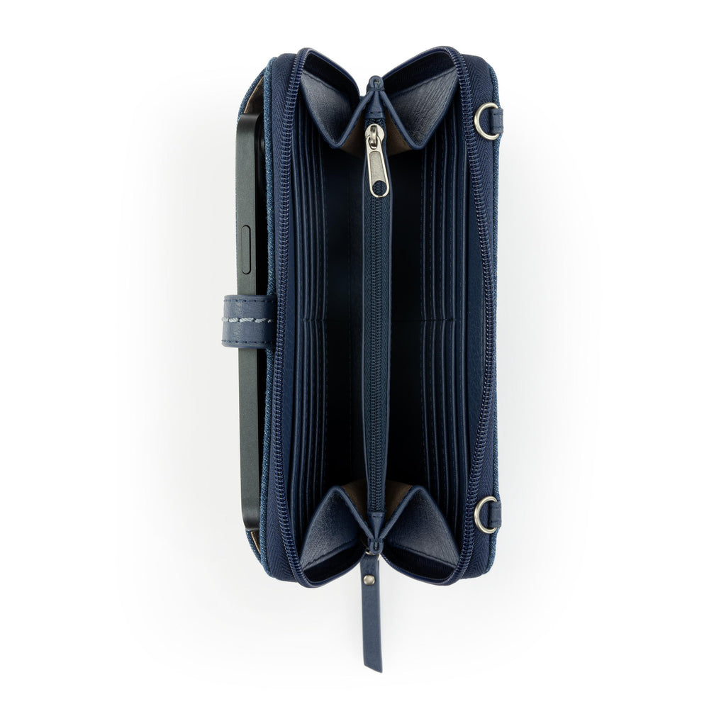 The Sak Smartphone Wallet - Denim - Reef Seascape Embroidery