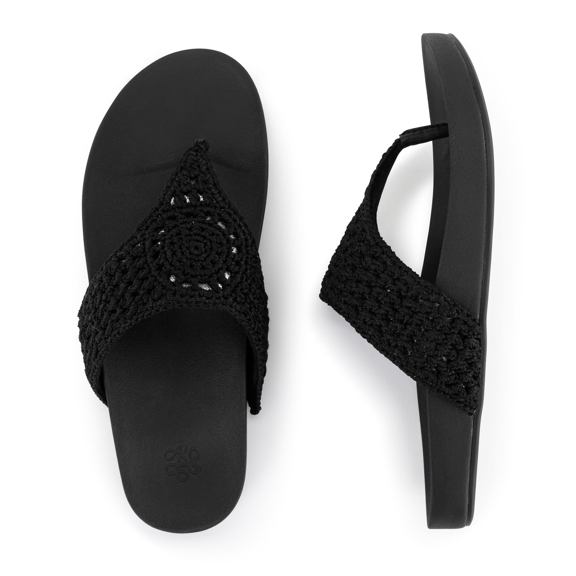 The Sak Everly Sandal Crochet - Black Medallion