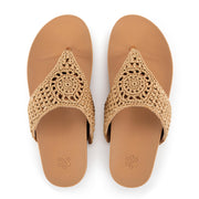 Everly Sandal - Hand Crochet - Bamboo Medallion
