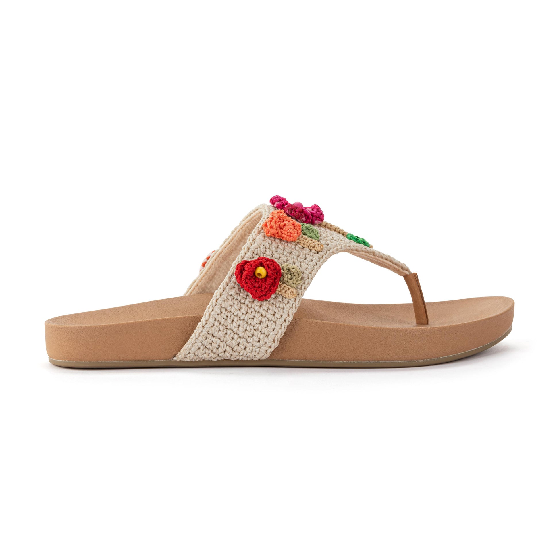 The Sak Everly Sandal Crochet - Flower Ecru