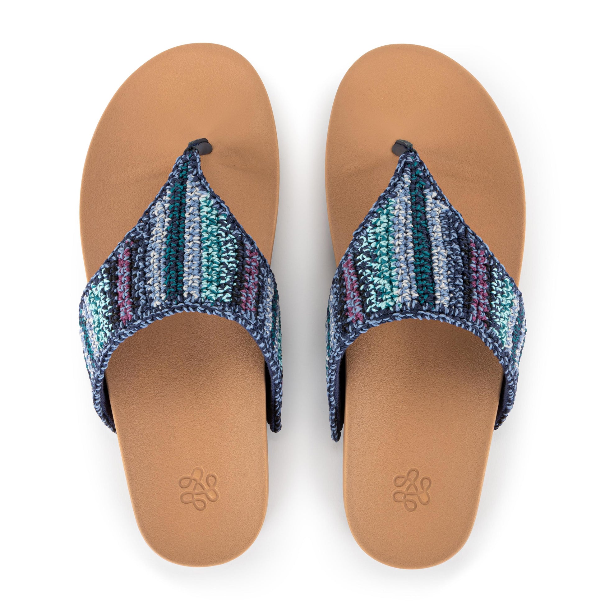 The Sak Everly Sandal Crochet - Lapis Stripe