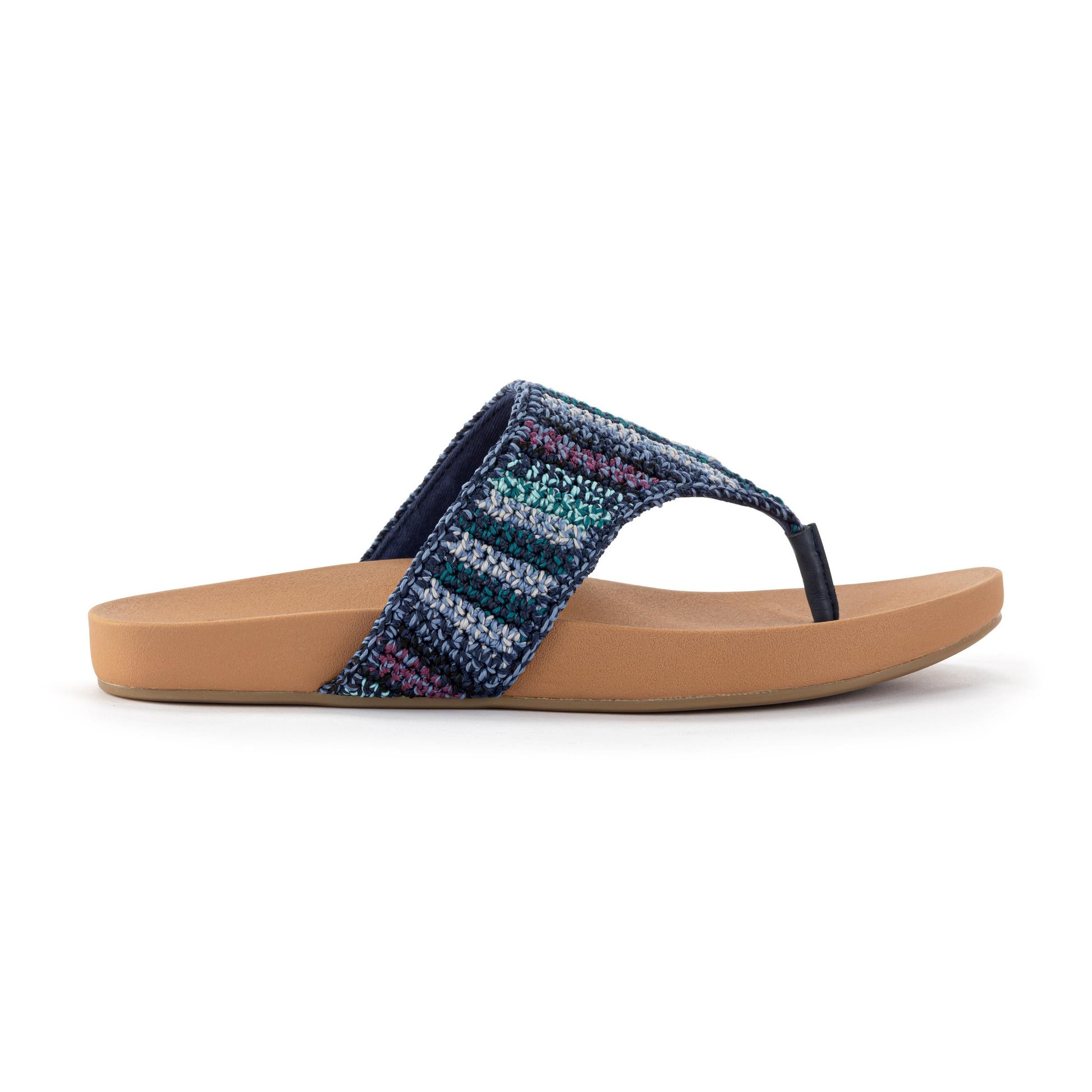 The Sak Everly Sandal Crochet - Lapis Stripe