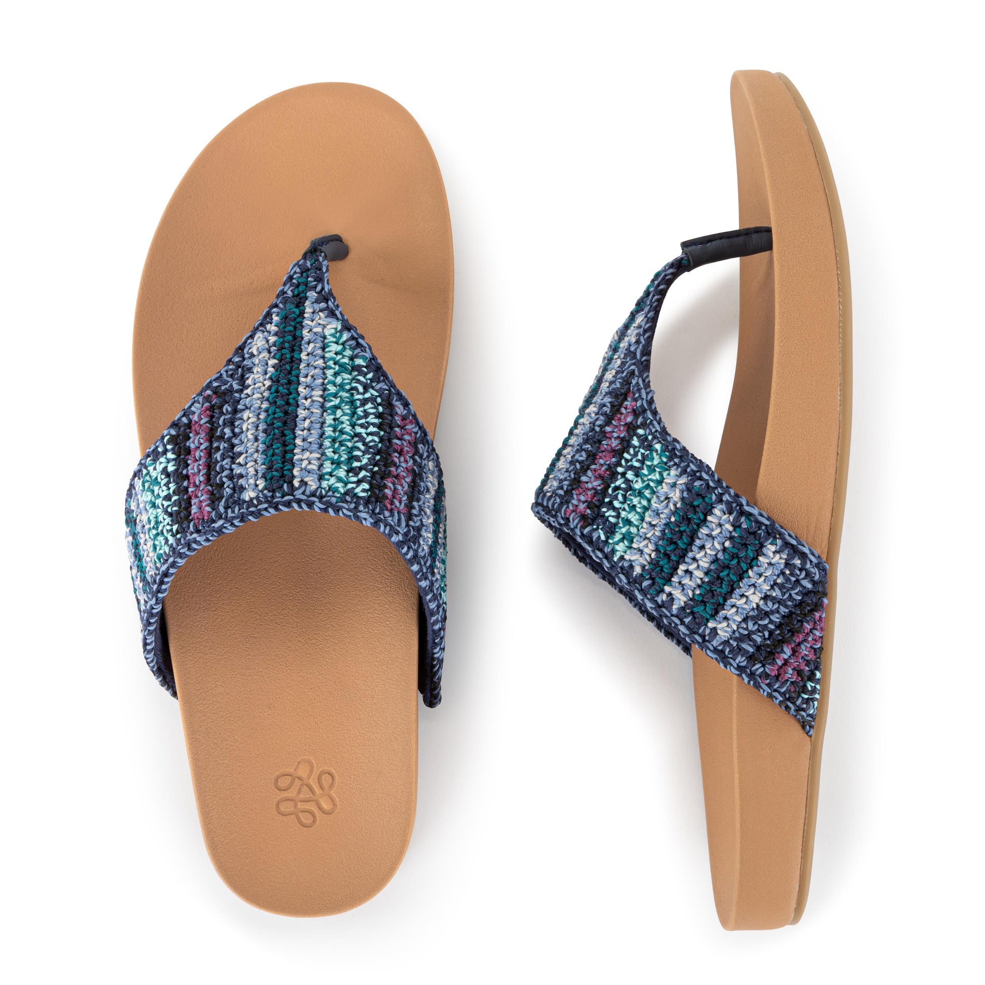 The Sak Everly Sandal Crochet - Lapis Stripe